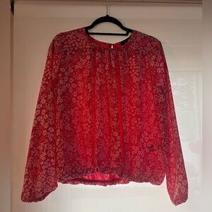 Floral coral Women's blouse